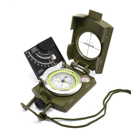 american multi-function army green compass k4074 outdoor geological compass slope measurement fluorescent dial