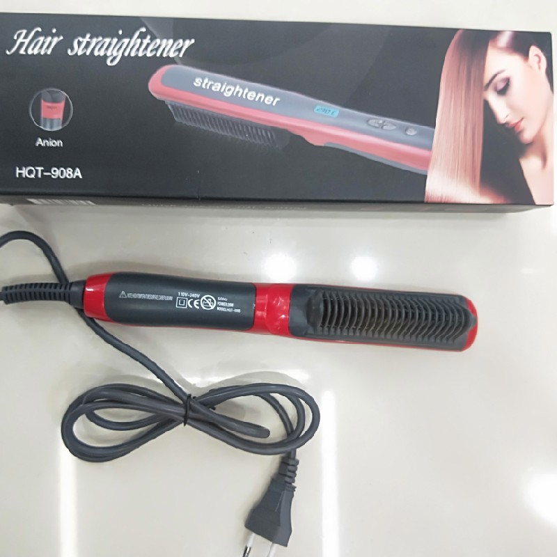 Straightening clip of Hair straightener after combing straight Hair with negative ions does not hurt Hair Straightening clip