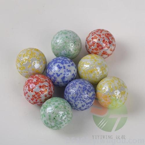 20 Pcs 25mm Porcelain Sesame Red Yellow Blue Green Glass Marbles Children‘s Toys Marbles