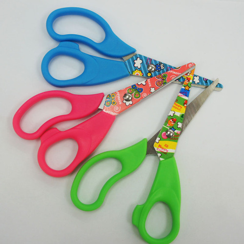 Factory Direct Sales Bauhinia Scissors Sj1301 Printing Scissors for Students 5-Inch Stainless Steel Scissors
