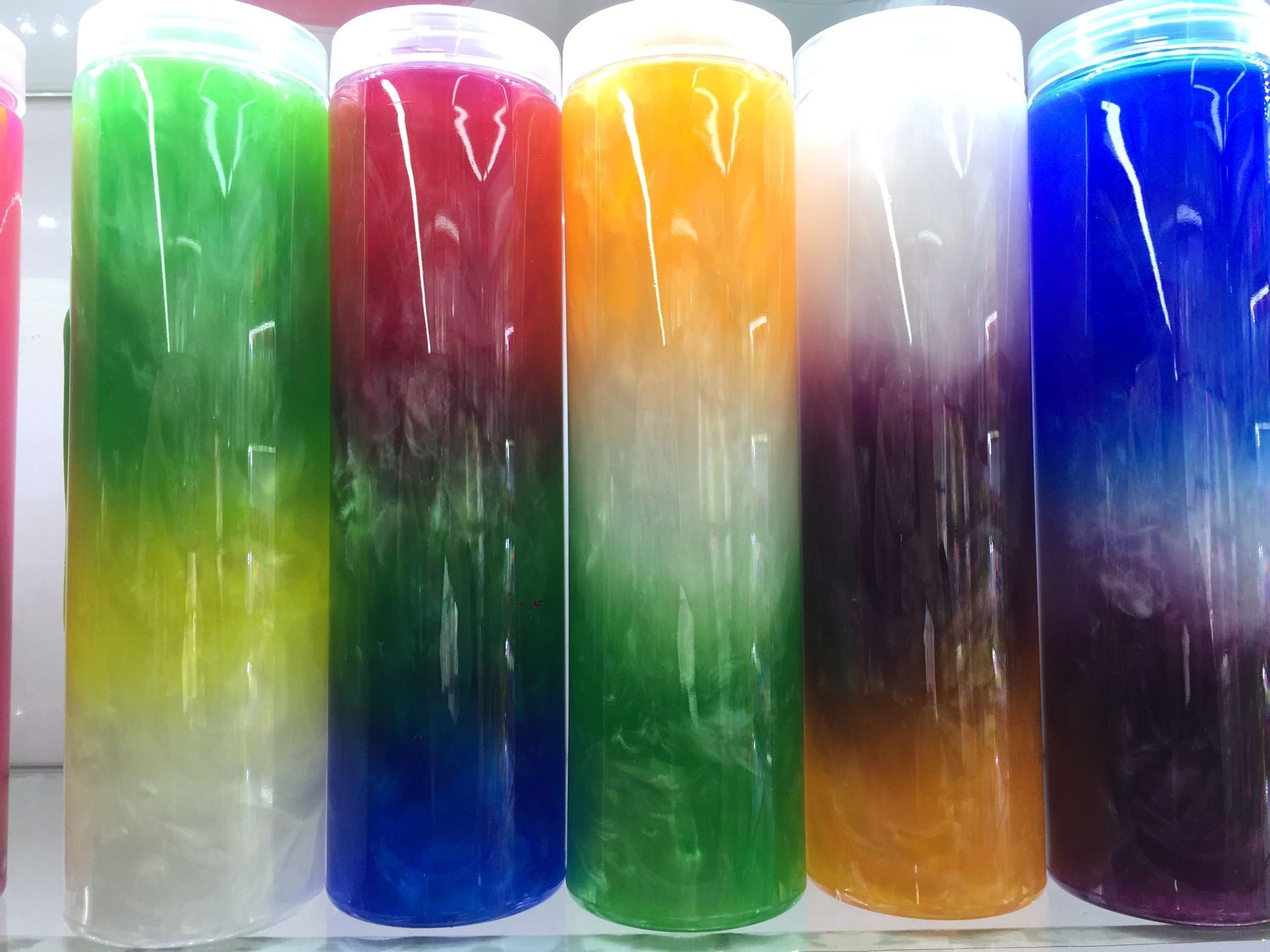 20cm长罐珠光3色水晶泥