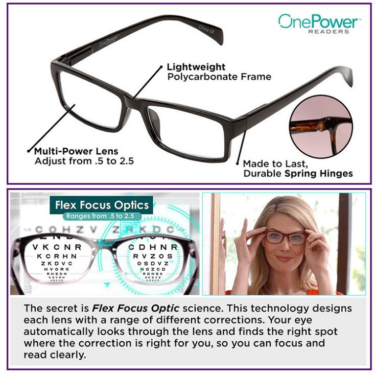 One power readers new auto focus eyeglasses resin hd for men and women