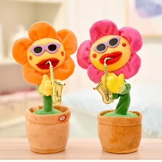 Electric sunflower blowing saxophone sunglasses money Electric music with bluetooth function enchanting flower shake-down voice with the same style