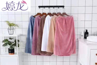 Tinglong microfiber coral shower skirt and shower cap series can be exclusively supplied by e-commerce