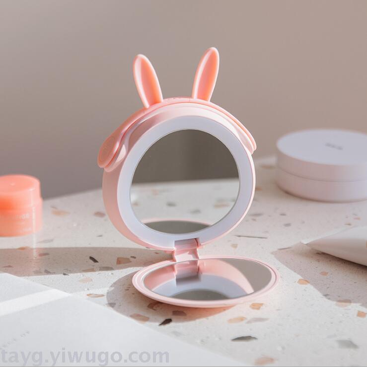 Lechong makeup mirror USB mobile power charger mini portable female light mirror