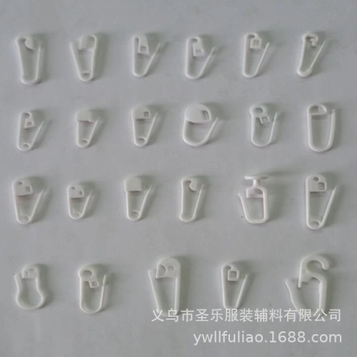 factory direct white plastic pin brooch acrylic color plastic safety pin-proof remove small buttons