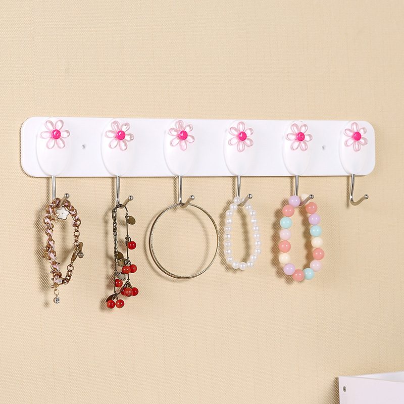 Stick Hook 4-8 Long row hooks with flowers can bear 16KG pla...