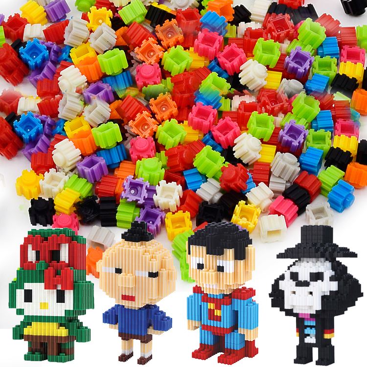 series of small particles diy bricks puzzle toys children manual