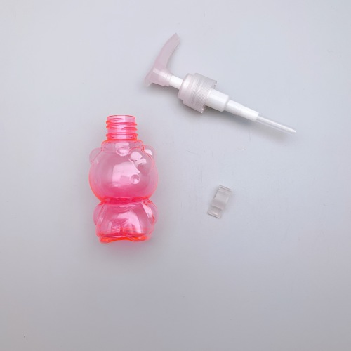 color cartoon bear mouth empty bottle 30ml pink