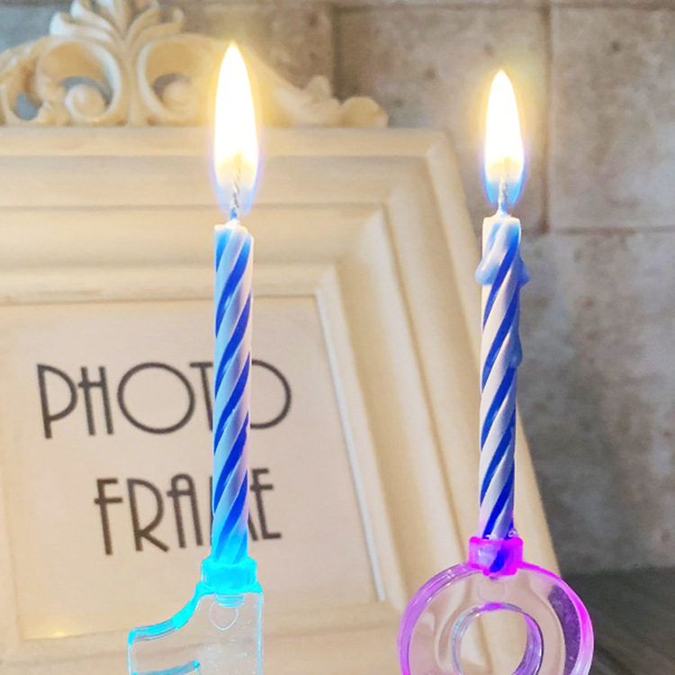 LED环保透明蜡烛灯 生日数字蜡烛灯 生日蛋糕蜡烛摆件