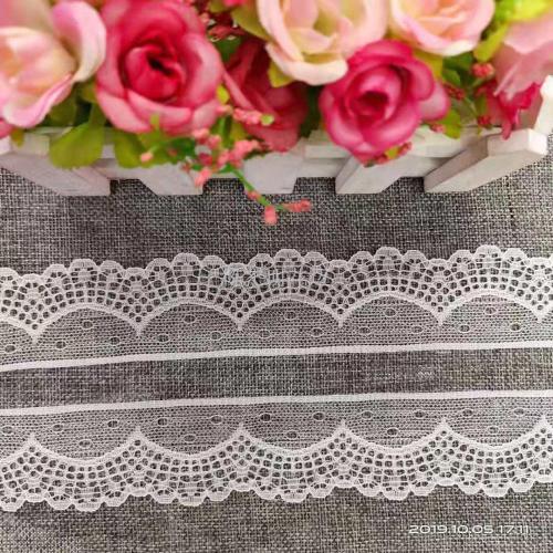black and white non-elastic lace spot factory direct sales clothing accessories special