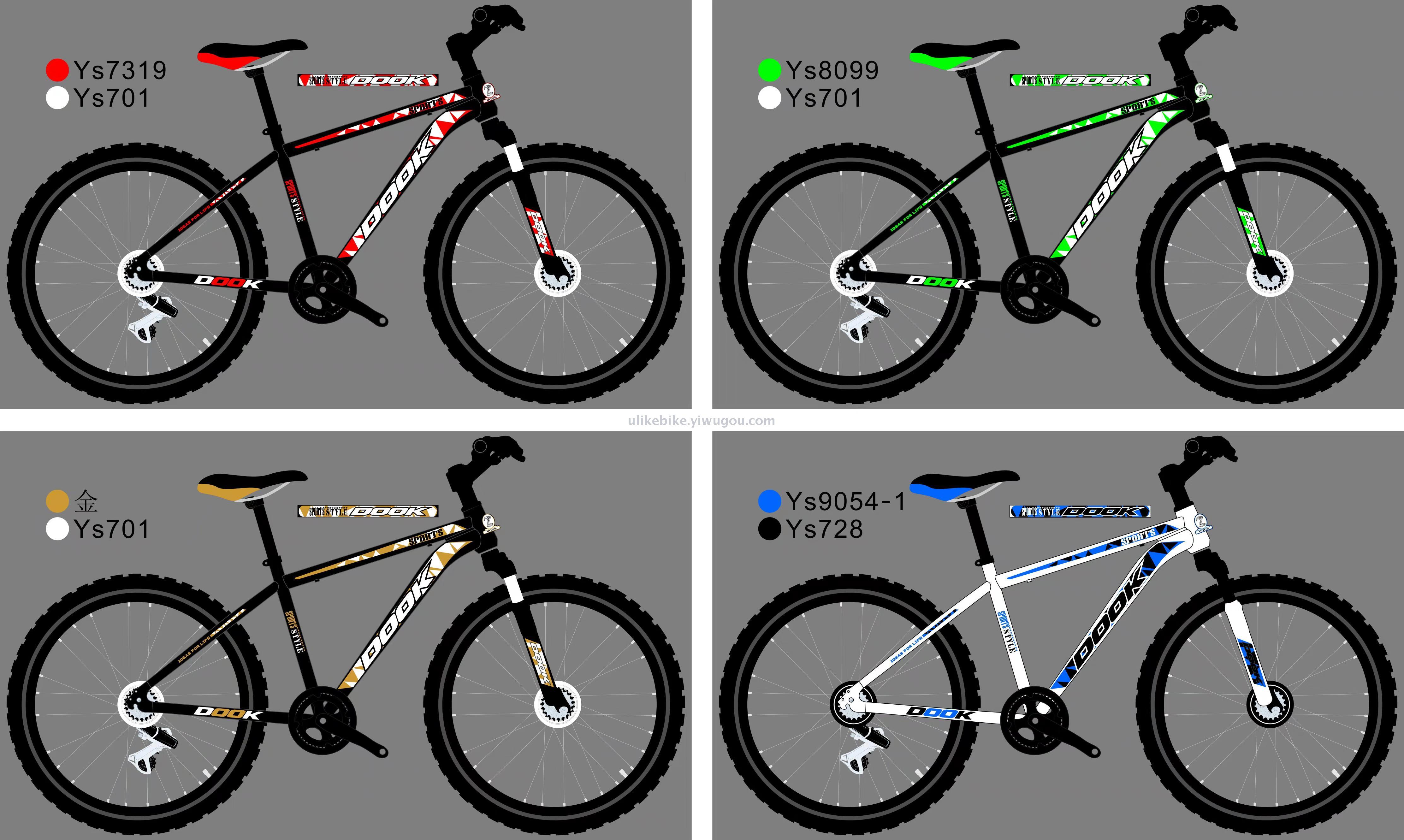 5寸24速铝合金车架新款dook自行车山地车工厂直销_义乌优莱自行车有限
