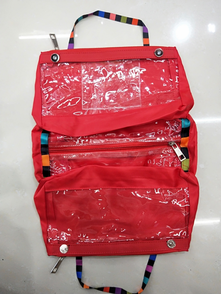 Hook storage bag for washing travel portable storage bag big ear hanging double open cosmetic bag