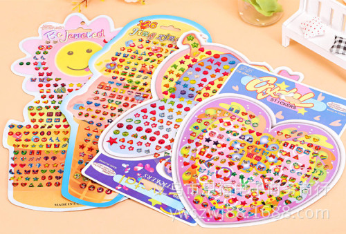 Factory Direct Crystal Stickers Children Forehead Stickers Kindergarten Reward Stickers Children Face Stickers Modeling Ear Stickers Wholesale