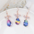 Colorful Fashion Zircon Earrings Temperament Mid-Length Water Drop Earrings Korean Style Colorful Popular Earrings Factory Wholesale