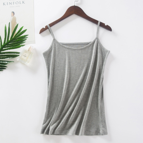 spring new korean style versatile women‘s solid color base sling thread modal slim-fit camisole outer wear