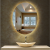 Wall hanging bathroom LED lamp mirror wash basin mirror no frame bathroom mirror pervious to light intelligent bathroom 