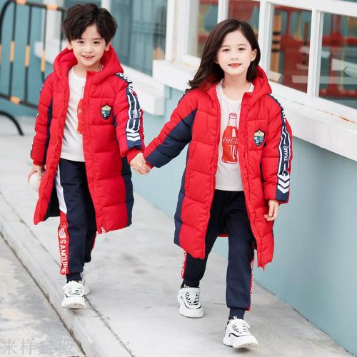 Kindergarten Garden Clothes Winter Cotton-Padded Clothes Mid-Length Children‘s Class Clothes down Cotton Primary School School Uniform Thickened Cotton-Padded Jacket Coat 