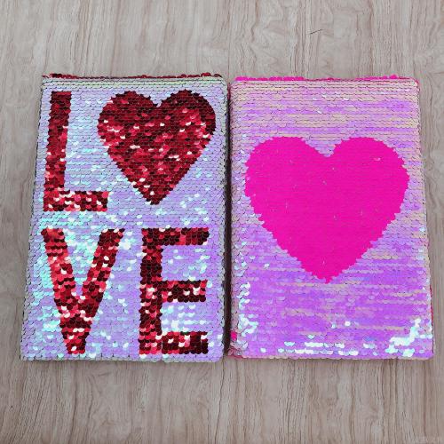 Creative Personality Love Journal Book Sequins Reversible Notebook Glitter Student Diary Book in Stock Wholesale