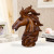 Resin Crafts Creative Wood Color Large Horse Head Home Decoration Decoration Living Room TV Cabinet Office Furnishings