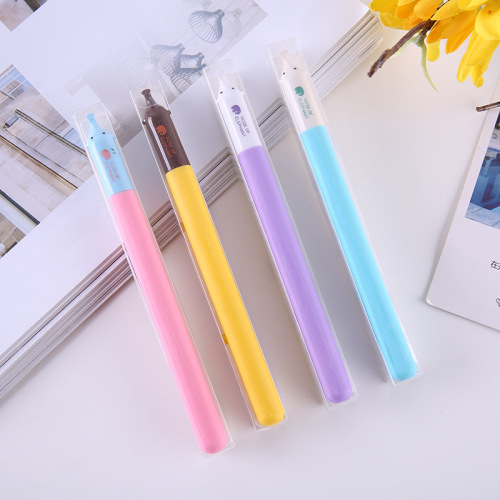 Korean New Student Studying Stationery Cute Elephant Nose Gel Pen Office Supplies Black Signature Pen Wholesale