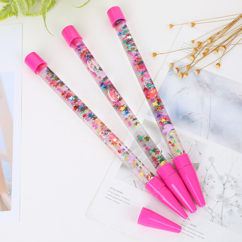 South Korea Creative Trending Magic Wand Gel Pen Super Long Student Girl Small Fresh Magic Colorful Quicksand Pen 28cm