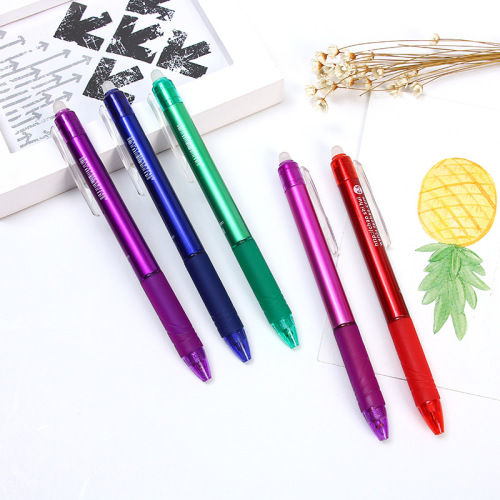 Foreign Trade Hot Sale Creative Press Erasable Gel Pen Temperature Control Magic Erasable Pen Multi-Color Erasable Pen Factory Wholesale 
