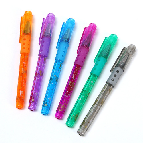 Factory Direct Sales Korean Stationery Creative Color Gel Pen Mini Tattoo Pen Flash Pen Color Water Pen Wholesale