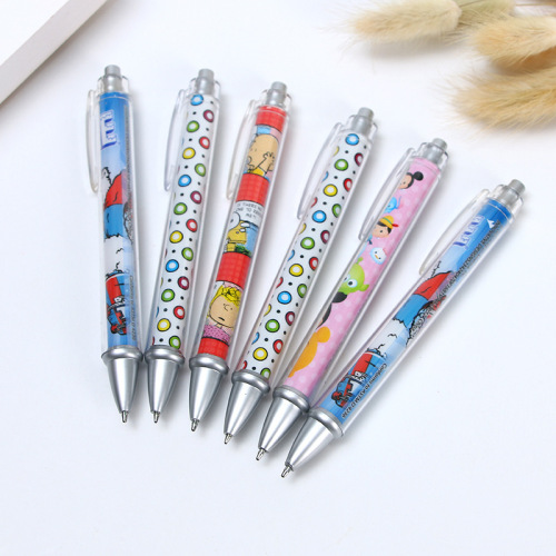 Factory Direct Sales New Cute Cartoon Retractable Ballpoint Pen Creative Student Stationery Ballpoint Pen Medium Oil Pen Wholesale