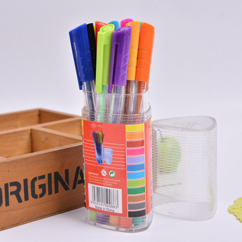 Hot Korean Cartoon Color Flash Ballpoint Pen Triangle Multicolor Signature Pen Office Office Supplies Wholesale