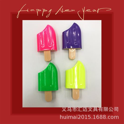 Huimai Stationery Factory Direct Sales Children Adult Watercolor Pen Practical Small Fluorescent Mini Popsicle Fluorescent Pen Customized