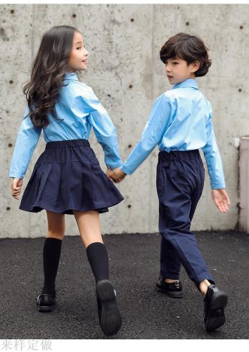 Children‘s School Uniform British Style Primary School Student Class Uniform Spring and Autumn New Pure Cotton Shirt Suit College Kindergarten Garden Uniform