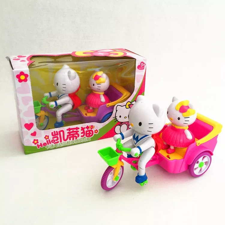 New HelloKitty electric HelloKitty tricycle universal light toy hot style bulk foreign trade