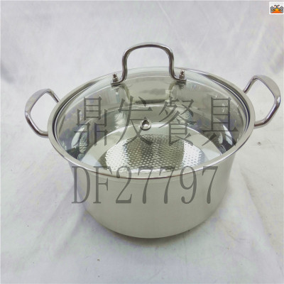 DF27797 dingfa stainless steel kitchen tableware hotel supplies auspicious hot pot stainless steel