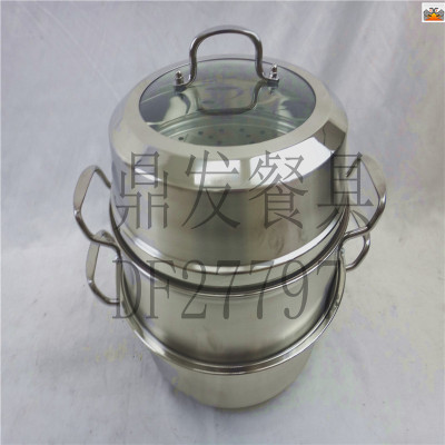 DF27797 dingfa stainless steel kitchen hotel supplies tableware all-round stainless steel hot pot