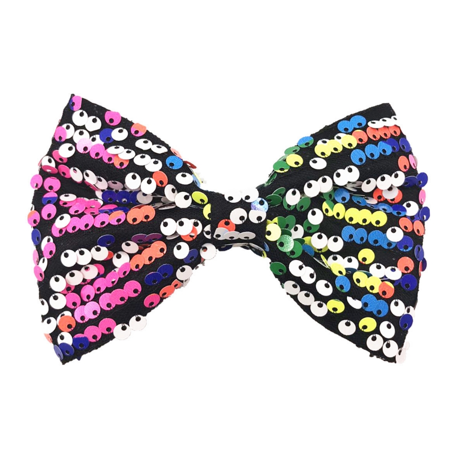 Europe and the United States sequined bow hair clip childrens headpiece doublesided flip fish scale stage shiny hair 
