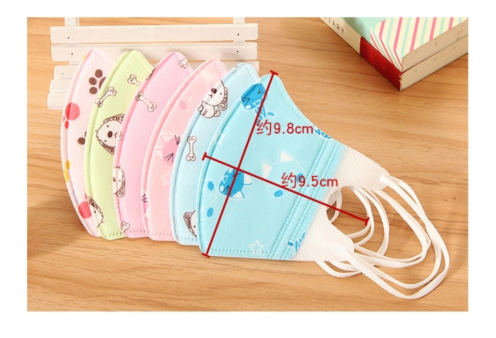 Supply Disposable face mask for infants and children cartoon 3d folding