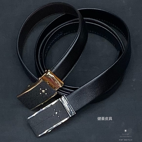 Leather Belt Men‘s Alloy Automatic Buckle Cowhide Belt Custom Leather Business Gift Belt Factory Wholesale