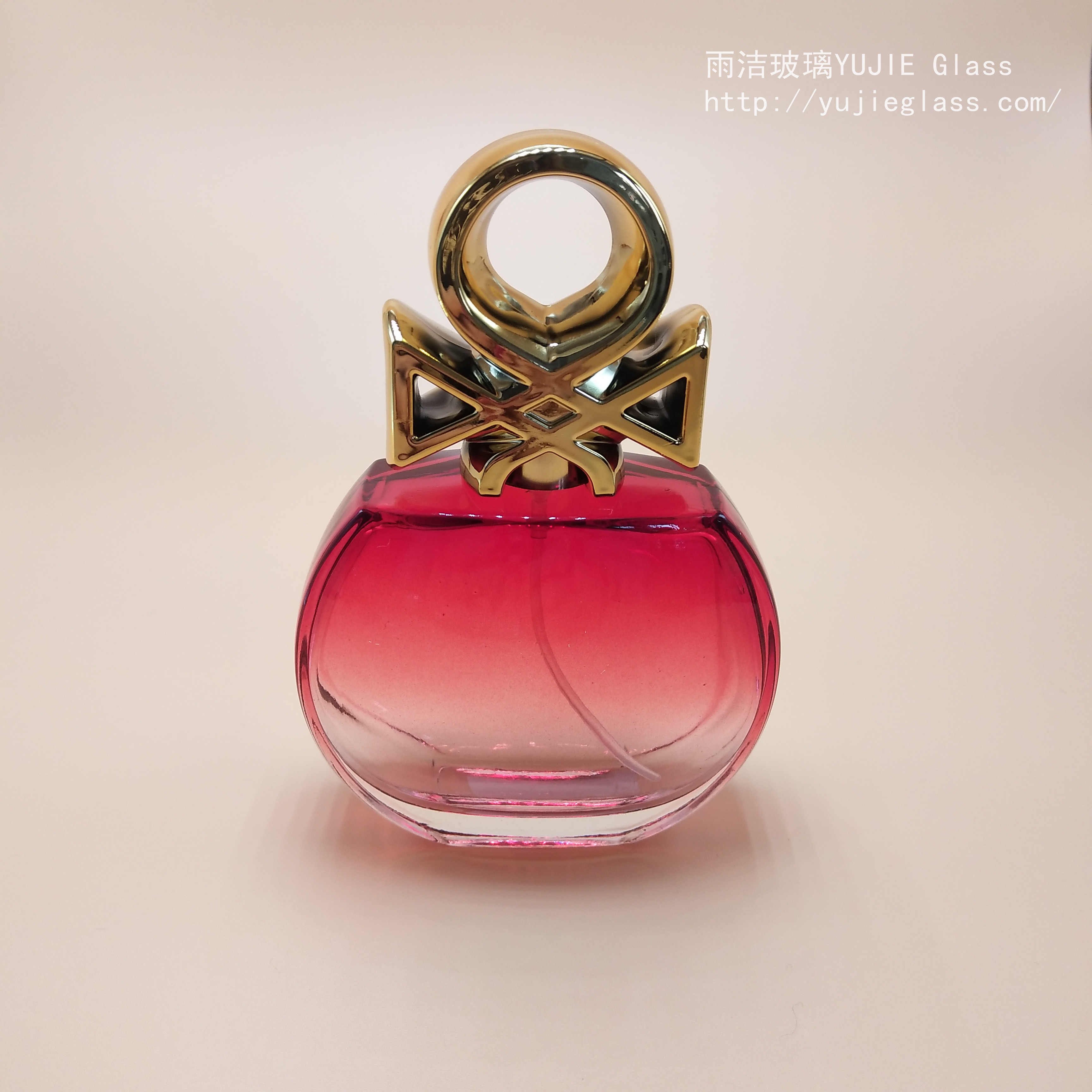 高档红色渐变玻璃香水分装瓶香水瓶