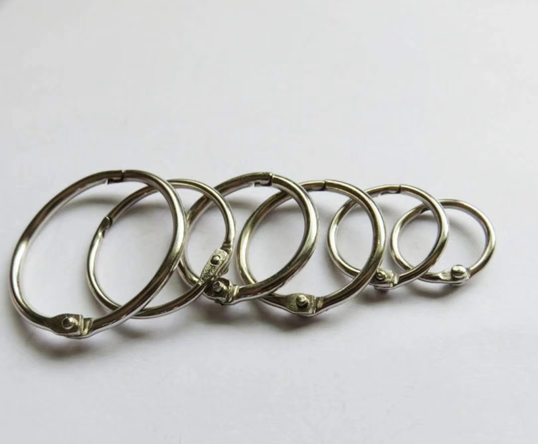 Metal clasp binding ring clasp ring DIY album ring book ring Metal iron ring ring opening key storage button
