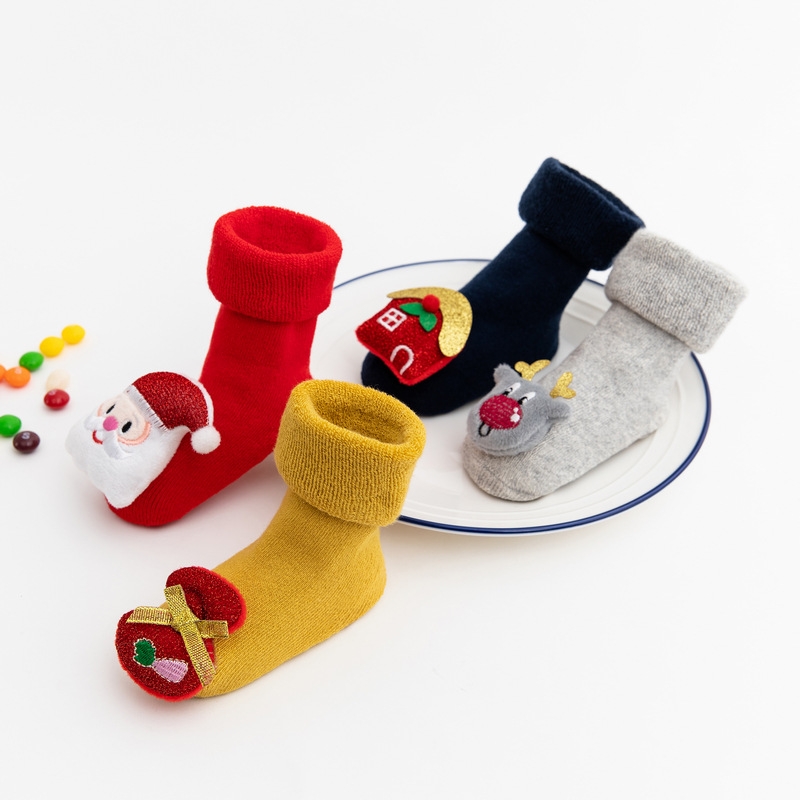 Winter thick turn over children's towel socks children's gift socks terry doll Christmas socks