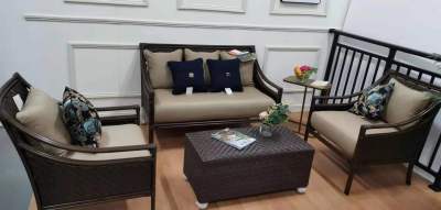 outdoor furniture sofa outdoor table chair rattan tea table sofa combination sun block waterproof rattan woven furniture
