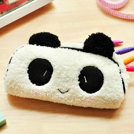 Korean Style 3D Cute Large Capacity Panda Pencil Case Plush Multifunctional Pencil Case Pencil Case/Stationery Case Student Pencil Case Pencil Case