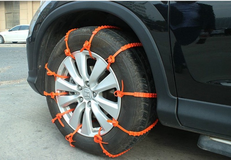 tyre chain anti-skid chains car snowy road icy