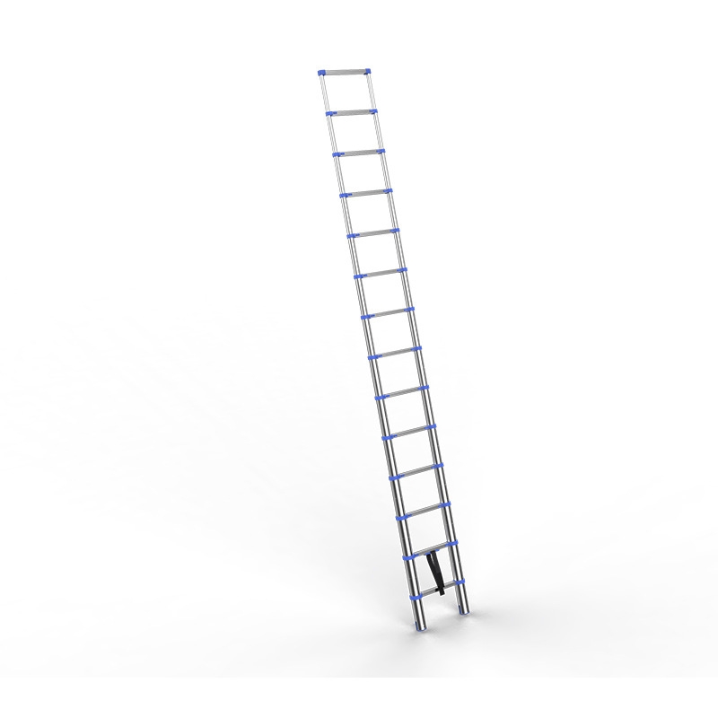 Extension ladder European standard thickened aluminum alloy engineering ladder household folding ladder (elevating man-shaped ladder) bamboo ladder