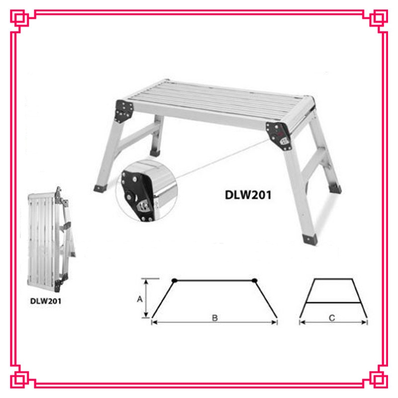 Indoor decoration folding horse bench multifunctional decoration table household engineering ladder aluminum alloy