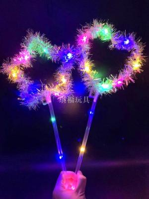 Light toy colorful flash magic wand wholesale led lights five-pointed star bar night market manufacturers sell directly