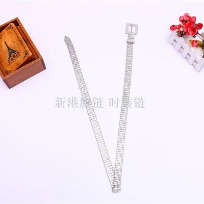 Hot full drill long lady waist chain manufacturers direct sale