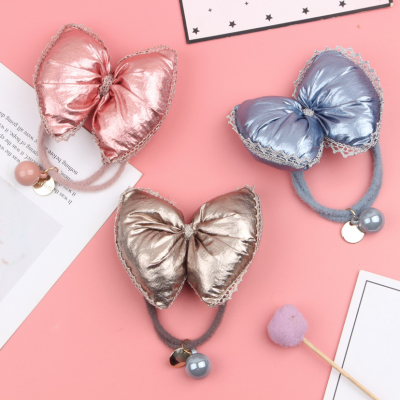 South Chesapeake new autumn and winter hair rope plush female east feel web celebrity hair bow hair tie express it in the rope