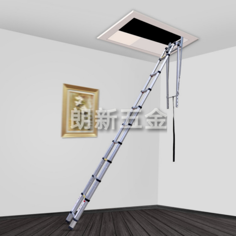 Mezzanine telescopic stairs family extension ladder wall hanging integral folding villa duplex
